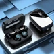 Бездротові навушники Wireless TWS M9-17 вбудованим ліхтариком +LED дисплей з індикатором рівня заряду Чорні - зображення 4
