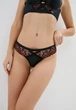 Трусики Gossard Satine 16406 стрінги спокусливі та гламурні завдяки вишивці S Black/Red (5053014755232) - изображение 2