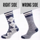 Набор 2 пары Мужские теплые шерстяные носки CheshKit Diamond socks Серо-белый, размер 40-44 - изображение 2