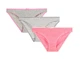Набір трусиків Pretty Polly Alice ES013C сліпи брендові жіночі бавовняні комфортні 3 шт L Pink Feeder Stripe (5053014445607) - изображение 1