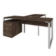 Офисный письменный стол руководителя Loft Details LB180 с брифингом венге винтаж с царгой 36 - изображение 1