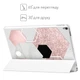 Чехол книжка, обложка для Apple iPad (Шестигранники паттерн) модели 9.7 эпл айпад 2017 (A1822/A1823) - изображение 4
