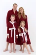 Махровый детский халат IDEAL TEXTILE с капюшоном, 380 г/м2 бордовый+белый на 7 лет (116 – 122 см) - изображение 8