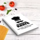 Кулинарная книга для записи рецептов (белый фон с черной надписью) на спирали - изображение 1