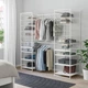 Шафа IKEA JONAXEL біла 142-178х51х173 см (793.051.02) - зображення 4