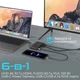 USB-C хаб 6-в-1 Promate MediaHub-C6 HDMI/VGA/USB-C PD/USB-C/USB-A 3.0/RJ45 Black (mediahub-c6.black) - изображение 2