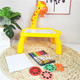 Детский мольберт для рисования с проектором ART Set Projector painting Игровой столик в виде жирафа, 3 проекционных диска, световые и звуковые эффекты Желтый - изображение 2