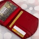 Кошелек женский кожаный Kafa с блокировкой RFID-сигналов, красный (AE1869 croco) - изображение 7