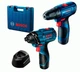 Набор аккумуляторных инструментов Bosch Professional GSR 120-LI, GDR-120-LI + 2 акб GBA 12V 2.0 Ah + з/у GAL 1210 CV + чемодан (06019G8023) - изображение 3