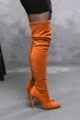 Ботфорти жіночі Fashion Wasp 3363 39 розмір 25 см Гірчичний - зображення 3