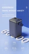 Повербанк O2 Project 60000 mAh 65 pro wat для макбуку, айфону. Зарядна станція на 6 портів USB Powerbank з ліхтариком (Black) - изображение 6