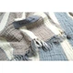 Полотенце Lotus Home - Linen muslin beige-lead blue 80*160 - изображение 6
