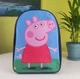 Шкільний рюкзак для першокласника чорний з принтом Peppa Pig два відділення ортопедичний 40х29х18 см - зображення 1