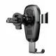 Автодержатель Baseus Metal Wireless Charger Gravity Car Mount Tarnish с беспроводной зарядкой QI (WXYL-B0A) Black - изображение 3