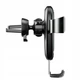 Автодержатель Baseus Metal Wireless Charger Gravity Car Mount Tarnish с беспроводной зарядкой QI (WXYL-B0A) Black - изображение 4