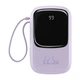 Зовнішній акумулятор повербанк power bank BASEUS Qpow 20000mAh USB/Type-C/Lightning, 22.5W/5A, PD/QC| purple - зображення 3