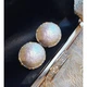 Серьги с жемчугом "Round Pearl", гвоздики - изображение 3