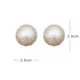 Серьги с жемчугом "Round Pearl", гвоздики - изображение 4