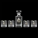 Сет для віскі Boss Crystal «Козак» графин з козаком, 4 склянки з платиною, накладки срібло та золото - зображення 2