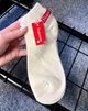 Низькі шкарпетки з написом Supreme One Size молочний NS30037 - зображення 2