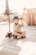 Дитячий самокат Scoot & Ride Highwaykick 2 Lifestyle Brown Lines 4897033965262 - зображення 6