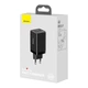 Мережевий зарядний пристрій Baseus GaN3 Pro Fast Charger 2C+U на 65W (CCGP050101) Black - зображення 7