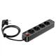 Сетевой удлинитель фильтр HOCO Aura 4-bit NS1 |2USB/1Type-C, 4 Розетки, 4000W, 20W/3A, PD/QC, 1.8m| Black - изображение 4