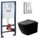 Инсталляция GROHE Rapid SL 38772001+ Унитаз подвесной DUSEL CUBIS Black Matt DWHT10201030RВ+ Сиденье Slim Soft-Close+Панель смыва Grohe Skate Cosmopolitan - изображение 1