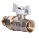 Кран шаровый прямой с американкой PROFESSIONAL QP_003 PN40 1/2" антипротечка белая бабочка - изображение 3