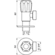 Кран вентильний кутовий Professional 1/2"x3/4" NV-QP999 - зображення 4