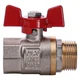 Кран шаровый прямой PROFESSIONAL 3/4" с наружной-внутренней резьбой КБ PN40 QP152 - изображение 3