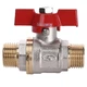 Кран шаровый прямой Solomon 1/2" с наружной резьбой КБ PN40 B1420 - изображение 1