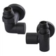 Набор кранов вентильных угловой с американкой Solomon LUX 1/2" 7777 TEN (2шт.) BLACK - изображение 3