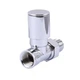 Кран вентильний прямий з американкою Solomon 1/2" chrom 1865 - зображення 2