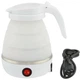 Дорожный чайник силиконовый складной дисковый маленький Kettle Белый - изображение 6