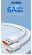 Кабель DK Super Fast Charge 66W / 6A 1m USB на Type-C / USB-C Data Cable для Huawei (OEM) (white) - изображение 3