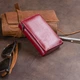 Горизонтальное портмоне из кожи женское на магните ST Leather 19333 бордовое - изображение 7