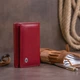 Горизонтальное портмоне из кожи женское на магните ST Leather 19333 бордовое - изображение 8