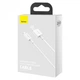 Кабель зарядки Baseus CALYS-C02 (2.4A) (2M) для Apple Lightning to USB для iOS пристроїв iPhone/iPad/iPod Білий - изображение 2
