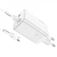 Блок питания Hoco GaN Quick Charger 45W (Type-С+Type-C) + кабель USB-C 60W для MacBook|iPad|iPhone|Samsung|Huawei - изображение 3
