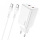 Блок питания Hoco GaN Quick Charger 45W (Type-С+Type-C) + кабель USB-C 60W для MacBook|iPad|iPhone|Samsung|Huawei - изображение 4