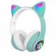 Беспроводные Bluetooth наушники CAT STN-28 Гарнитура с микрофоном FM радио + AUX, подсветка (Бирюзовый) - изображение 1