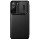 Кожаный чехол-книжка Nillkin Qin Pro Plain Camshield для Samsung Galaxy S22+ Черный - изображение 4