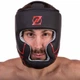 Шолом боксерський шкіряний з повним захистом Zelart 3151 розмір XL Black-Red - зображення 6