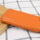 Кожаный чехол Xshield для Apple iPhone 12 (6.1") Оранжевый / Apricot Без бренда - изображение 3
