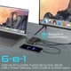 USB-C хаб 6-в-1 Promate MediaHub-C6 HDMI/VGA/USB-C PD/USB-C/USB-A 3.0/RJ45 Black (mediahub-c6.black) - зображення 2