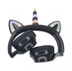Наушники беспроводные STN 27 Bluetooth Cat Ear LED Единорог кошачьи ушки с подсветкой Черные - изображение 4