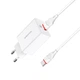 Зарядне мережеве BOROFONE BA21A Long QC3.0 (1USB 3A 18W) Type-C Білий - зображення 1