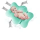 Матрасик для купания с ремнями безопасности для детской ванной Baby Bath Pillow 2 бирюзовый (GS-63682) - изображение 3