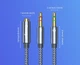 Аудио разветвитель/переходник/сплиттер mini jack 3.5 mm AUX 2 AM папа/AF мама для наушников и микрофона Essager серый (GS-61038) - изображение 4
